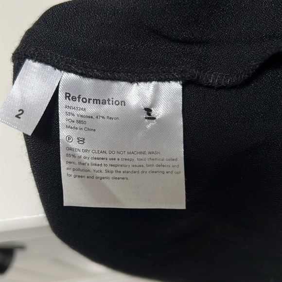 Reformation Black Midi dress - Picture 10 of 10